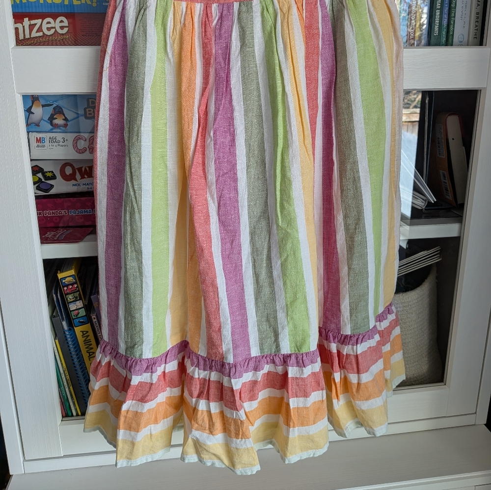 NWT Gymboree Adult XS Little Sprout Striped Linen Blend Midi Dress - Mommy & Me - Picture 6 of 9
